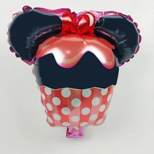 Globo Metalizado Cupcake Minnie 14″ Pulgadas (35 Cm)